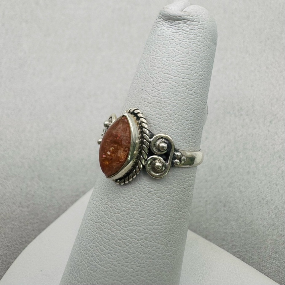 Sunstone Sterling Silver Ring - image 2